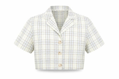 Womens UK Size XS SheIn Yellow Cropped Button-Up