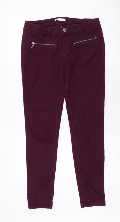 Love, Fire Womens Purple  Cotton Skinny Jeans Size 10 L28 in Slim Zip