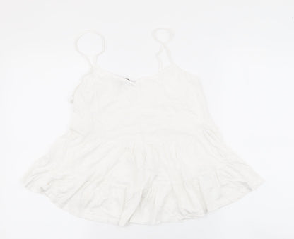 Womens UK Size 12 New Look White Jersey Tank