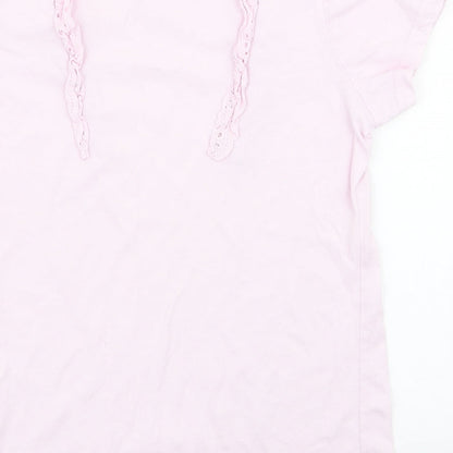 Primark Girls Pink  Cotton Jersey T-Shirt Size 11-12 Years Round Neck Pullover