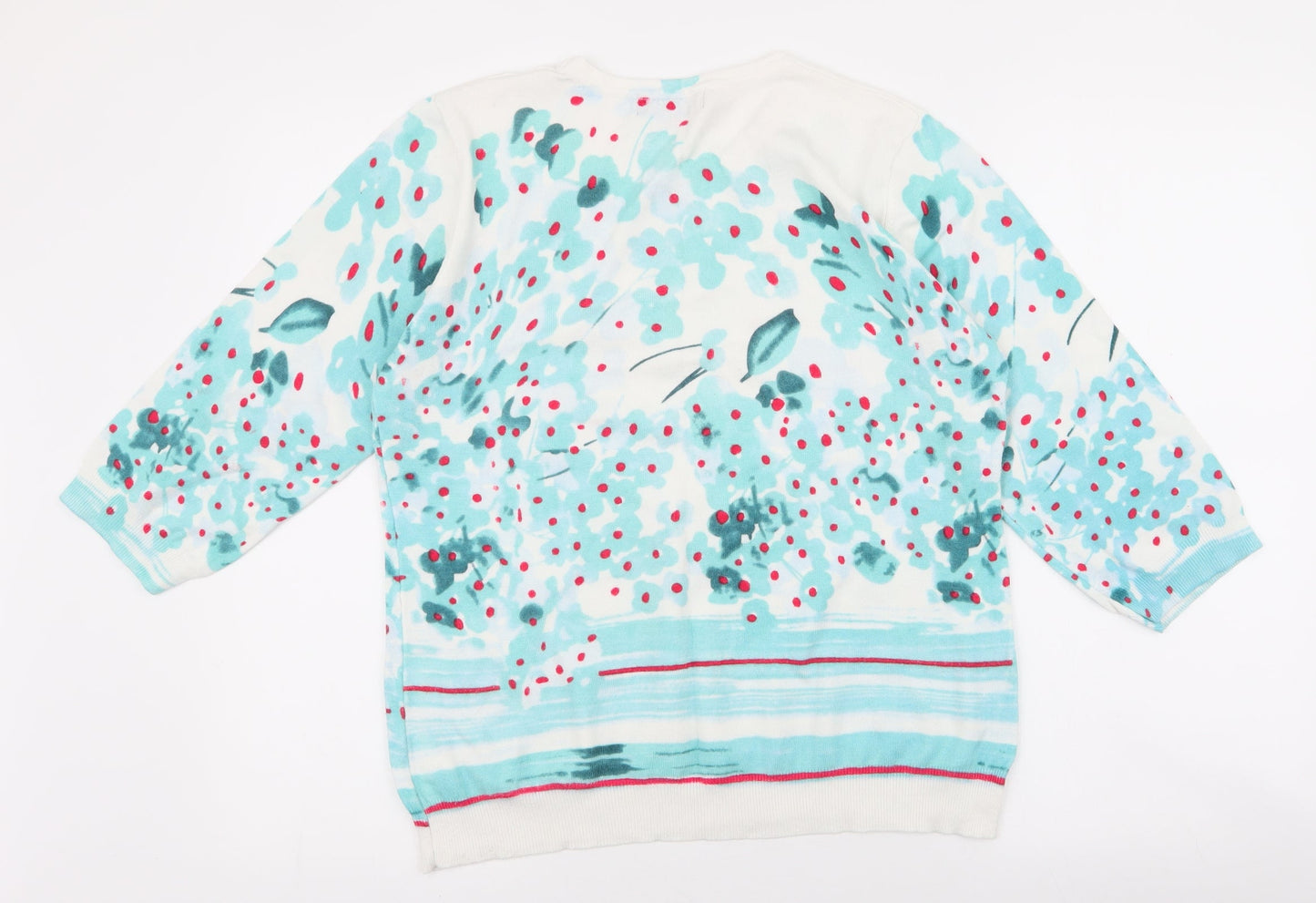 Womens UK Size L Mud Flower Multicoloured Pullover Jumper