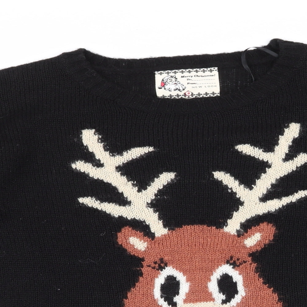 Womens UK Size 8 New Look Black Pullover Jumper