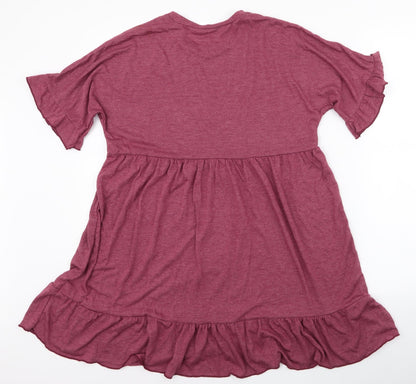 SheIn Womens Purple  Polyester Skater Dress  Size XS  Round Neck Pullover