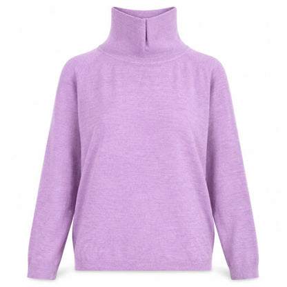 St Bernard Womens Purple Roll Neck  Acrylic Pullover Jumper Size L