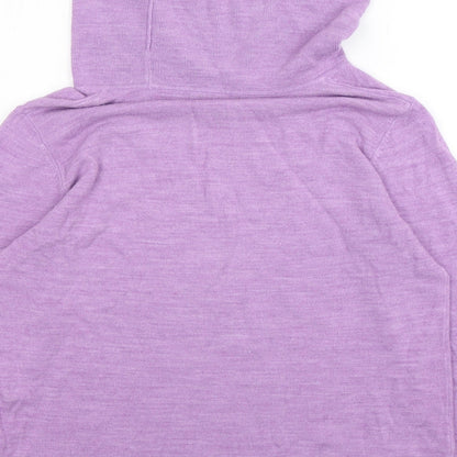 St Bernard Womens Purple Roll Neck  Acrylic Pullover Jumper Size L