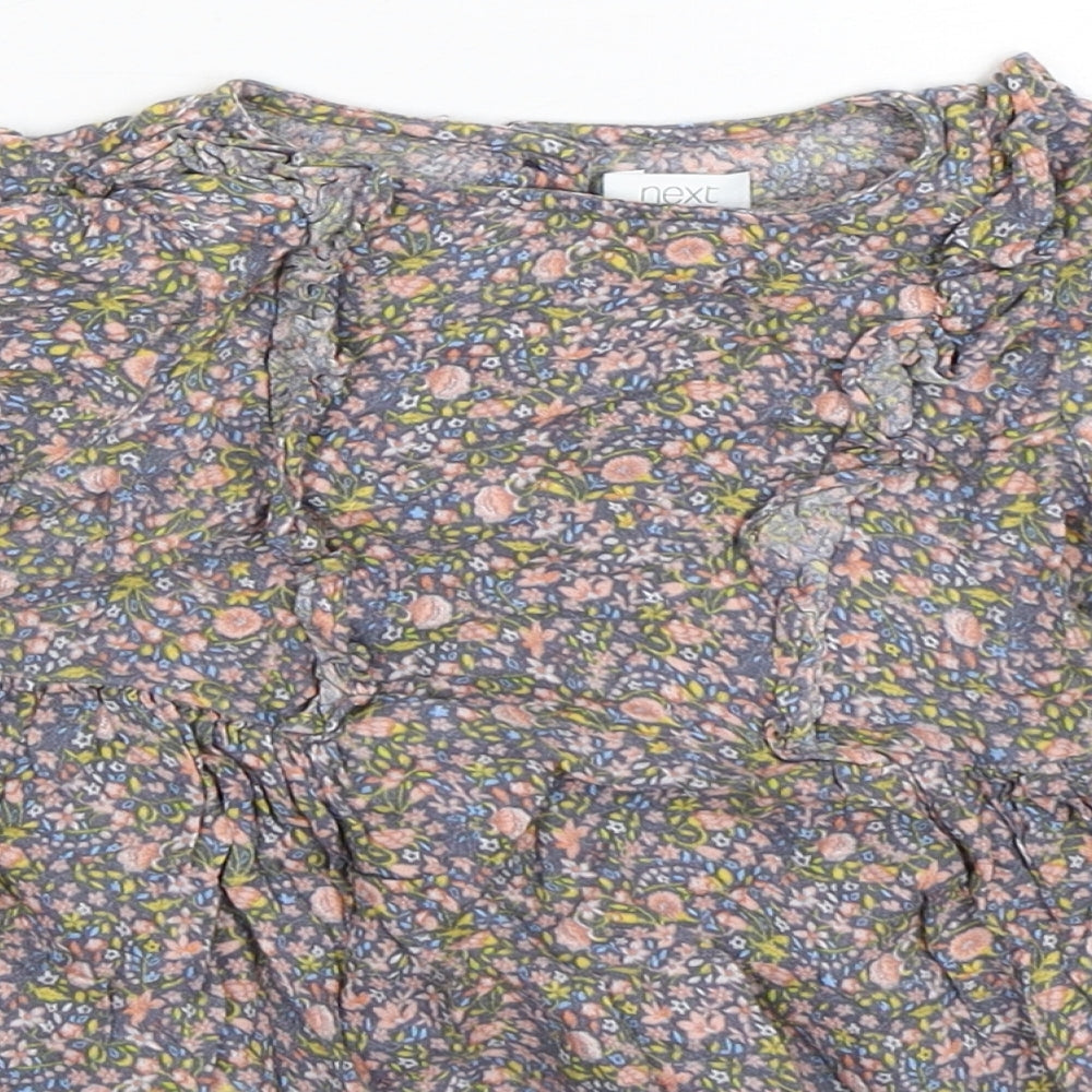NEXT Girls Multicoloured Floral Viscose A-Line  Size 18-24 Months  Round Neck