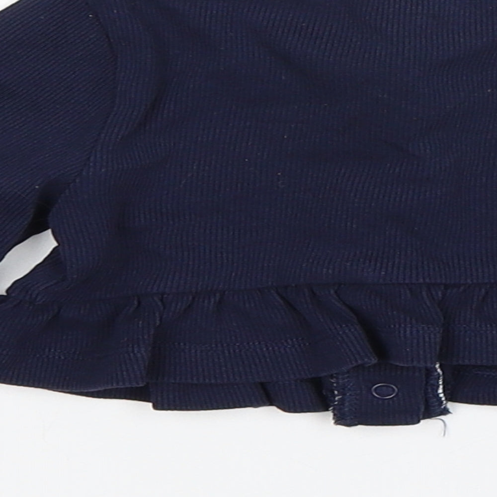 Mayoral  Girls Blue  Cotton Cardigan Jumper Size 24 Months  Snap