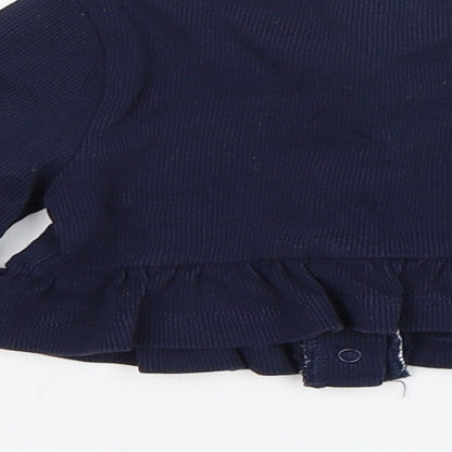 Mayoral  Girls Blue  Cotton Cardigan Jumper Size 24 Months  Snap