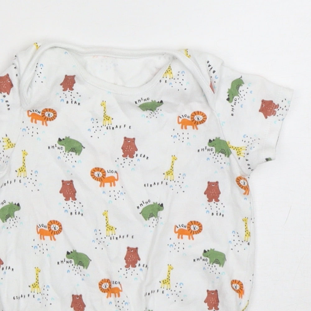 F&F Boys Multicoloured Spotted Cotton Leotard One-Piece Size 18-24 Months   - Animal Print