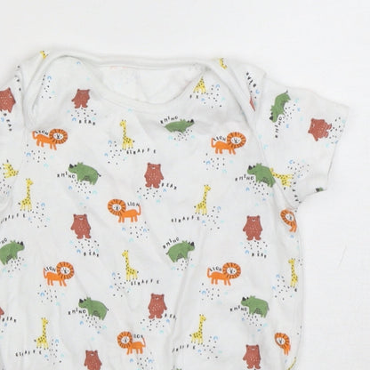 F&F Boys Multicoloured Spotted Cotton Leotard One-Piece Size 18-24 Months   - Animal Print
