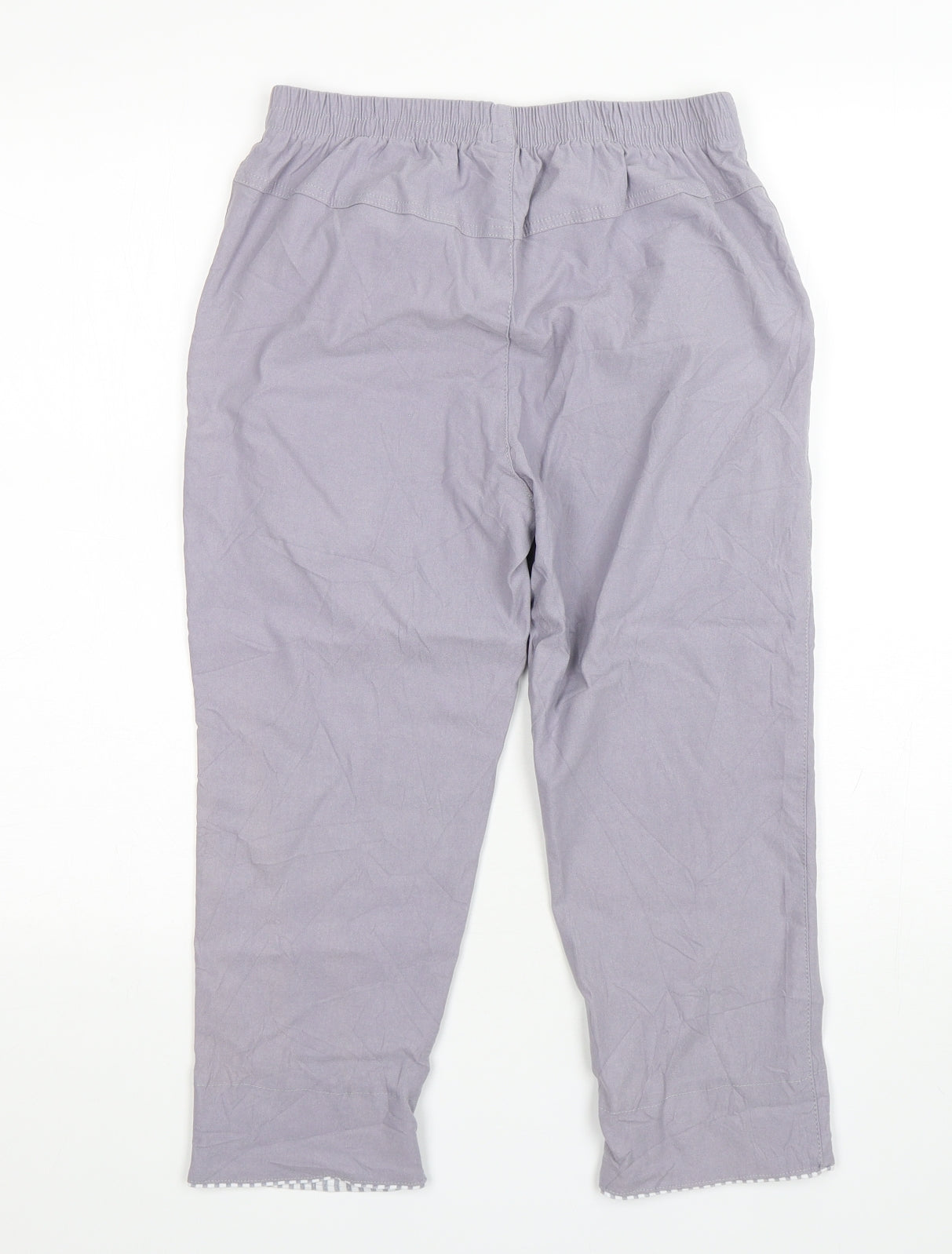 Womens UK Size 8 Preworn Regular Fit Pedal Pusher Grey Trousers