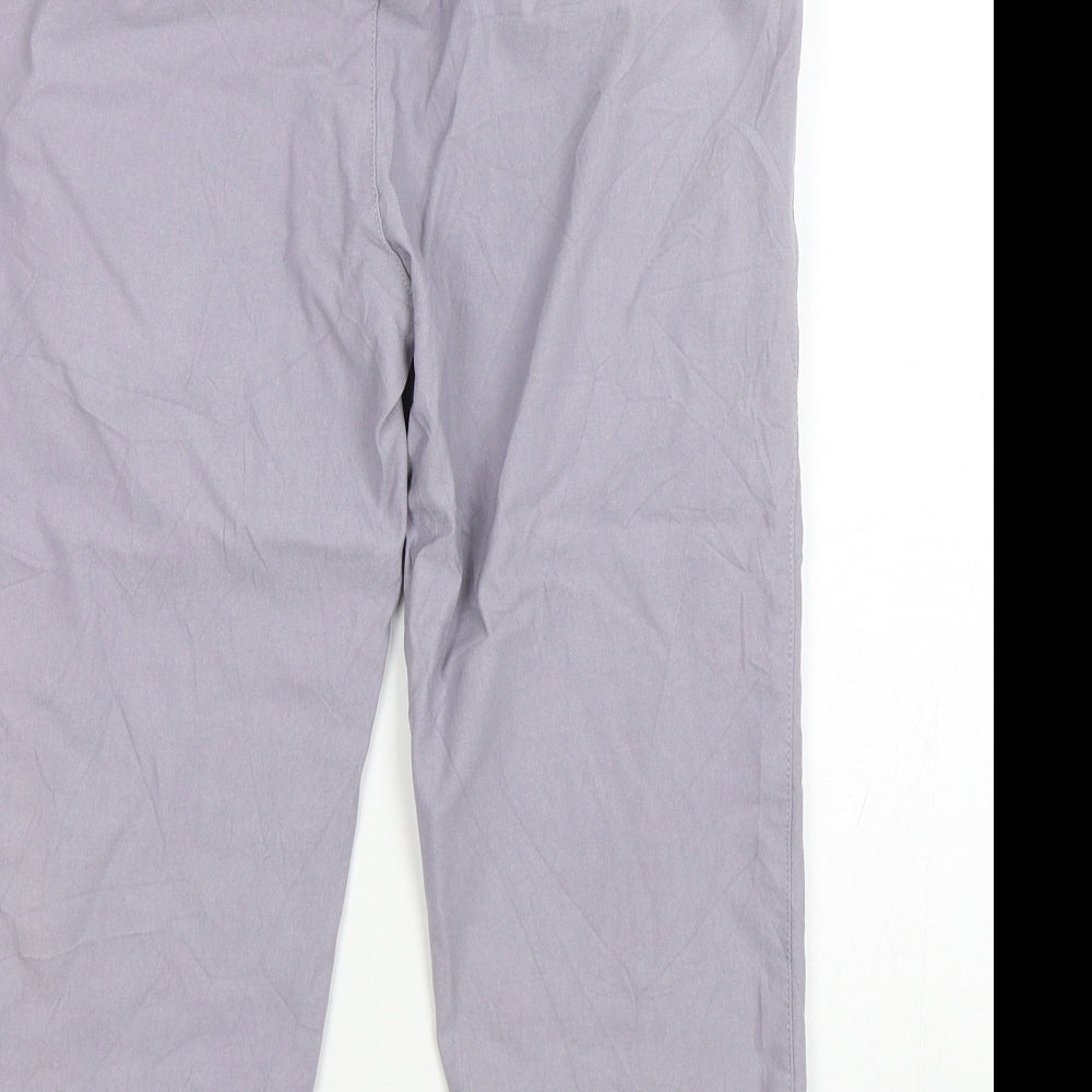 Womens UK Size 8 Preworn Regular Fit Pedal Pusher Grey Trousers