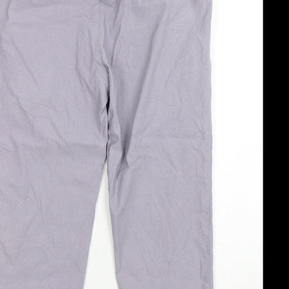 Womens UK Size 8 Preworn Regular Fit Pedal Pusher Grey Trousers