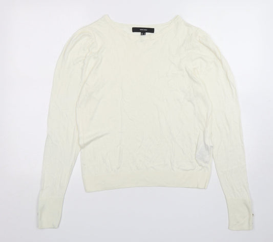 Womens UK Size M VERO MODA Ivory Pullover Jumper