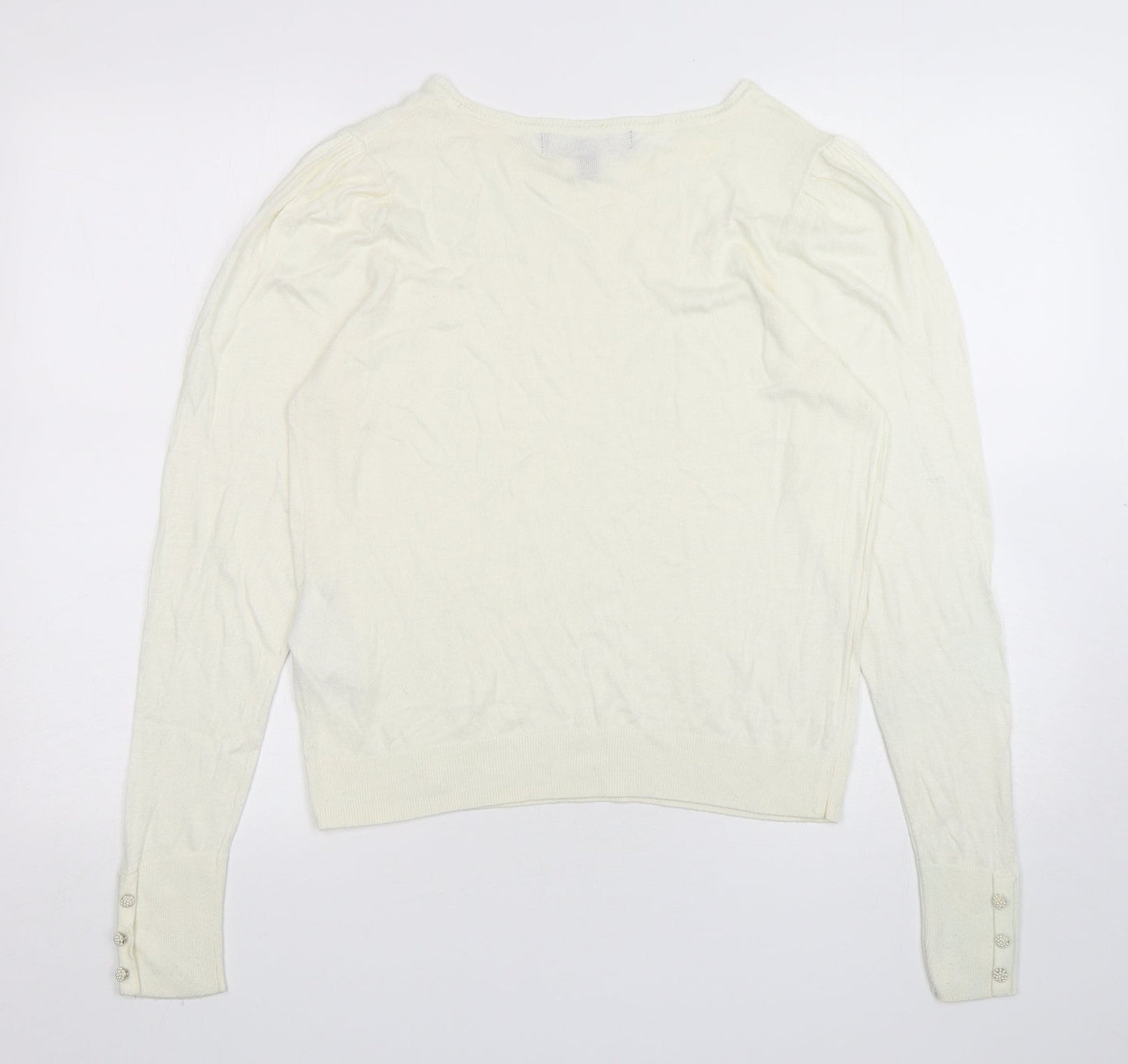 Womens UK Size M VERO MODA Ivory Pullover Jumper