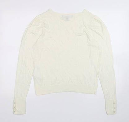 Womens UK Size M VERO MODA Ivory Pullover Jumper