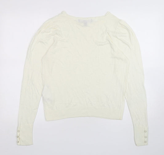 Womens UK Size M VERO MODA Ivory Pullover Jumper