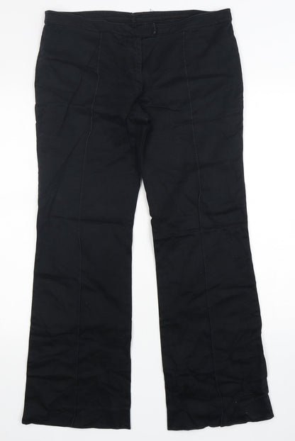 Womens UK Size 36 in Preworn Regular Fit  Black Trousers