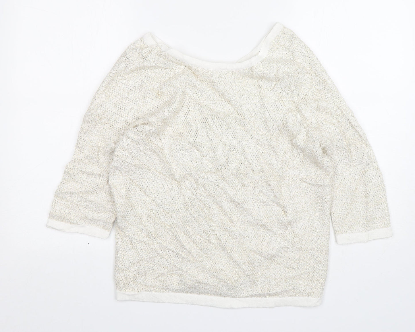 Sud Express Womens Beige  Cotton Top Pyjama Top Size 8