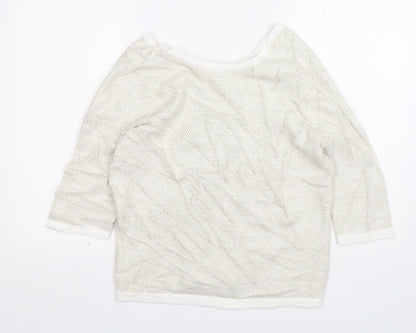 Sud Express Womens Beige  Cotton Top Pyjama Top Size 8