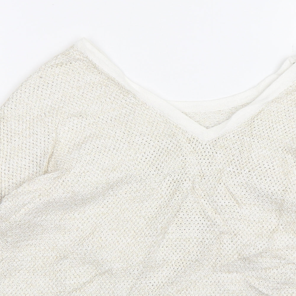 Sud Express Womens Beige  Cotton Top Pyjama Top Size 8