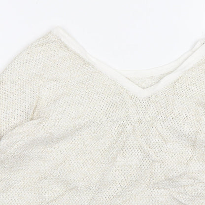 Sud Express Womens Beige  Cotton Top Pyjama Top Size 8