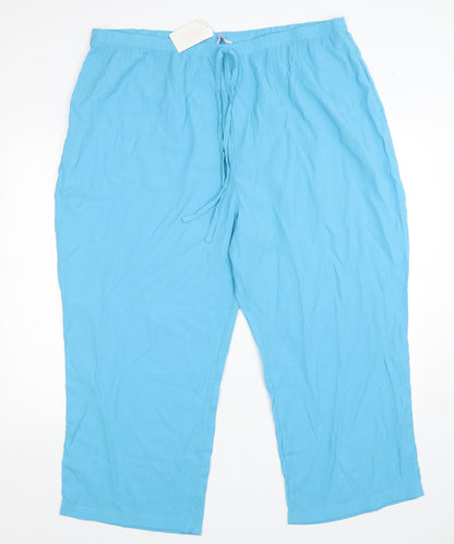 Womens UK Size 40 in Casual Comfort Regular Fit  Blue Trousers