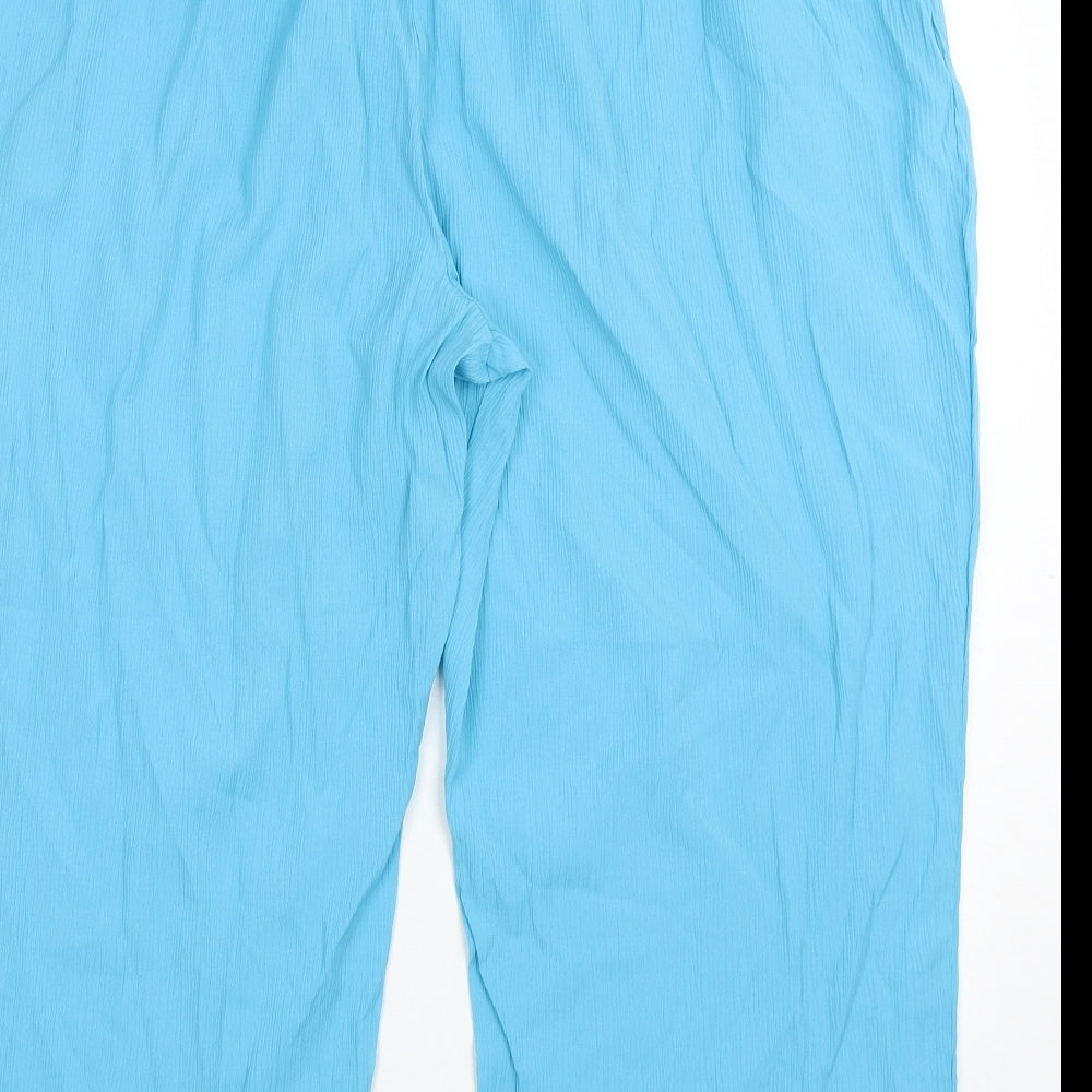 Womens UK Size 40 in Casual Comfort Regular Fit  Blue Trousers