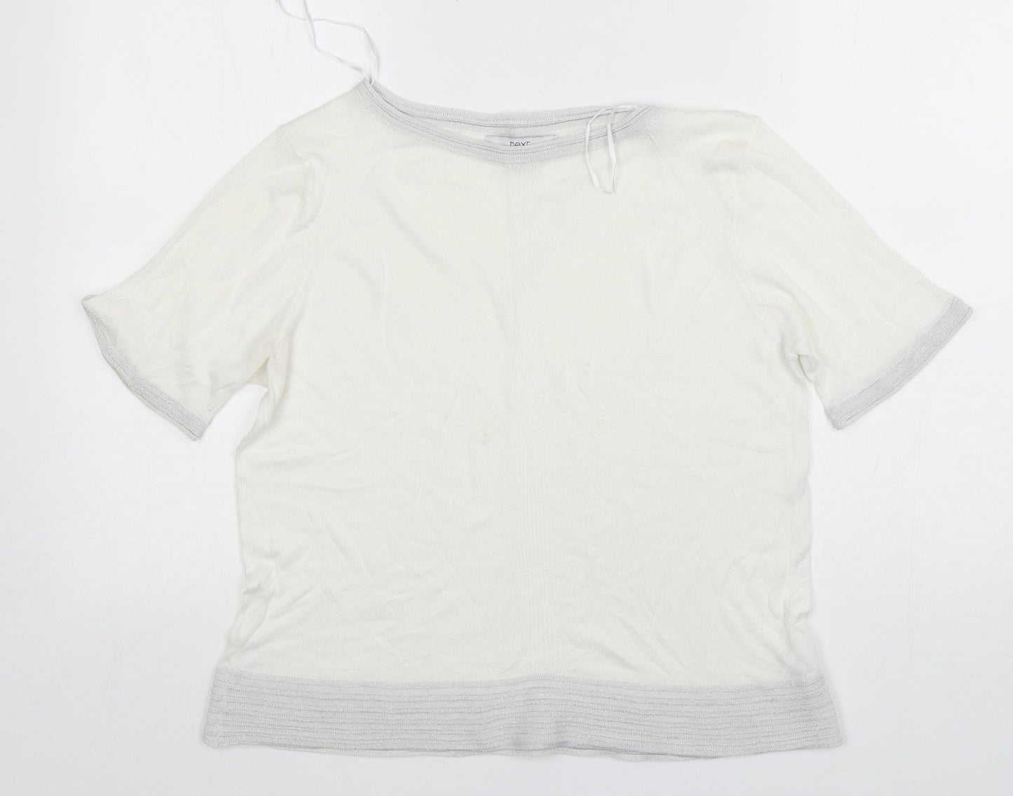 Womens UK Size 14 NEXT White Pullover Jumper