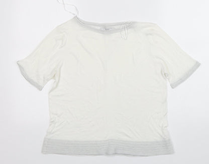 Womens UK Size 14 NEXT White Pullover Jumper