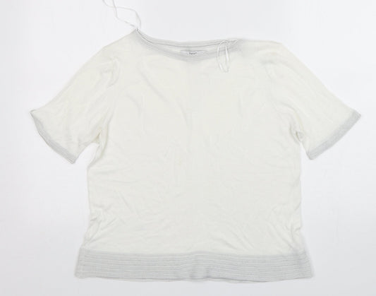 Womens UK Size 14 NEXT White Pullover Jumper