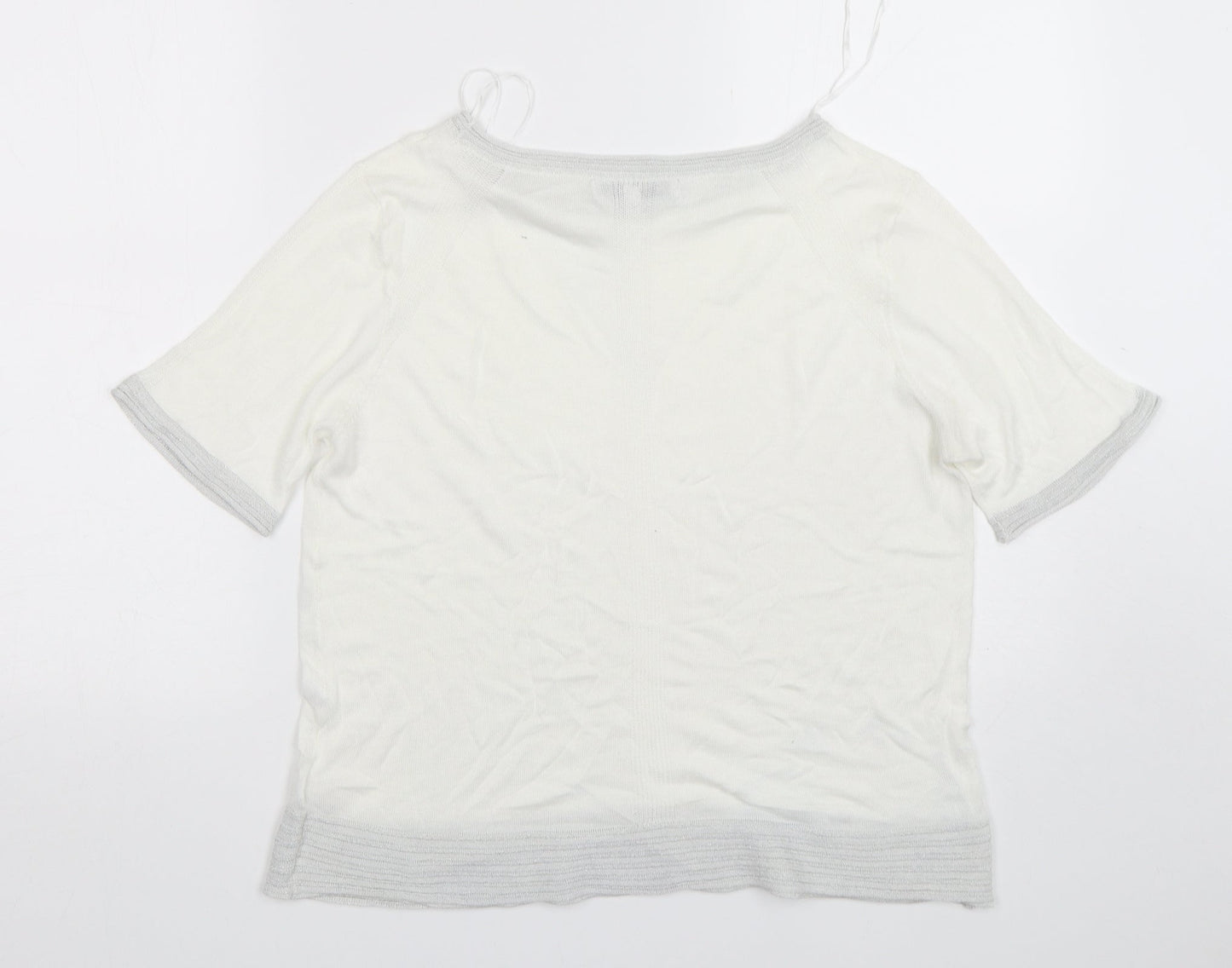 Womens UK Size 14 NEXT White Pullover Jumper