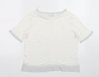 Womens UK Size 14 NEXT White Pullover Jumper