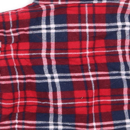 Primark Boys Red Check Cotton Basic Button-Up Size 6-9 Months Collared