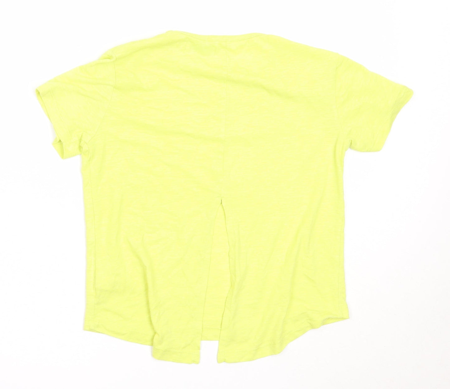 Leigh Tucker Girls Green  Polyester Basic T-Shirt Size 7-8 Years Round Neck