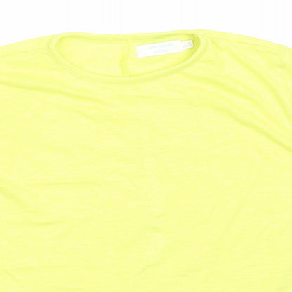 Leigh Tucker Girls Green  Polyester Basic T-Shirt Size 7-8 Years Round Neck