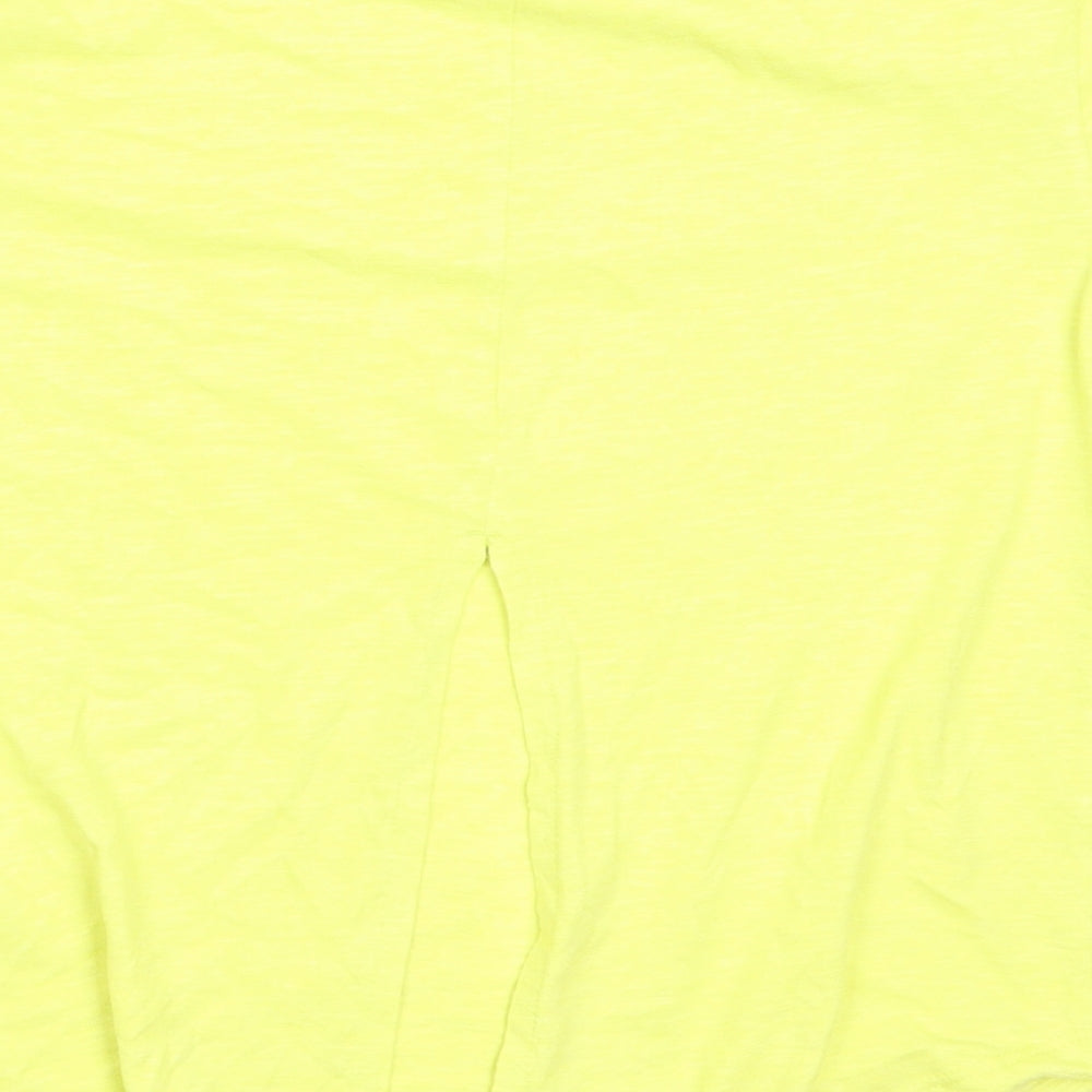 Leigh Tucker Girls Green  Polyester Basic T-Shirt Size 7-8 Years Round Neck