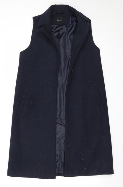 Womens UK Size 10 New Look Blue Overcoat
