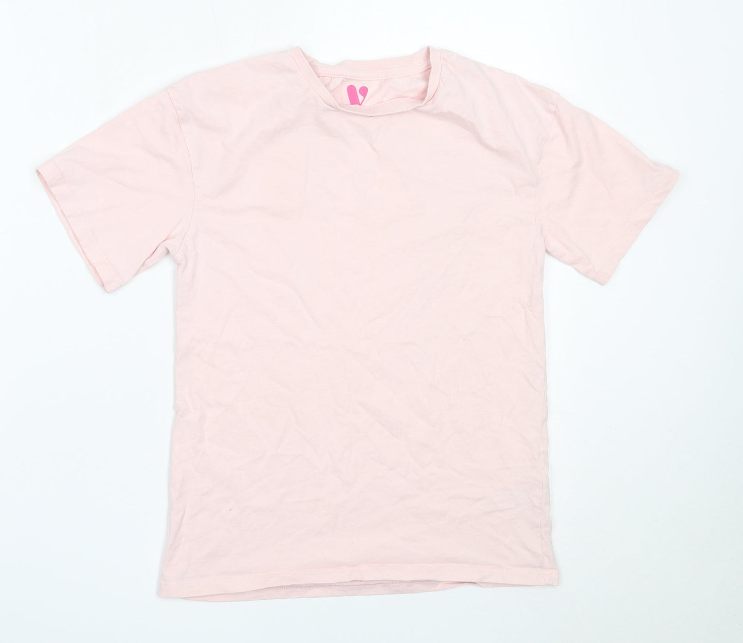 Very Girls Pink  Cotton Basic T-Shirt Size 11 Years Round Neck
