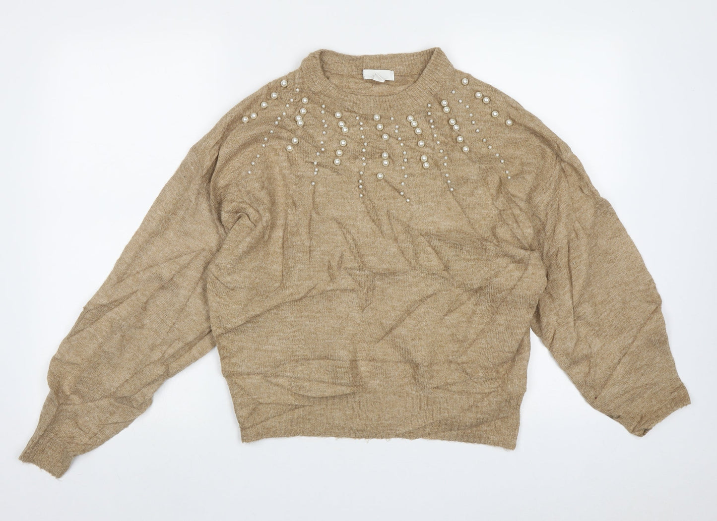 Womens UK Size S H&M Brown Pullover Jumper