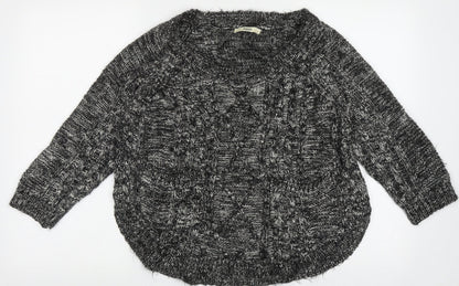 Womens UK Size S Oasis Black Pullover Jumper