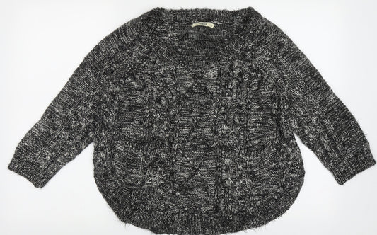 Womens UK Size S Oasis Black Pullover Jumper