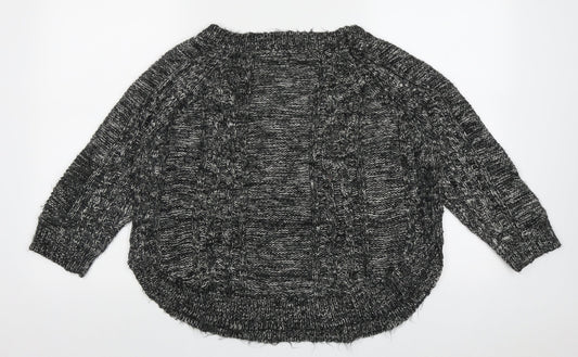 Womens UK Size S Oasis Black Pullover Jumper