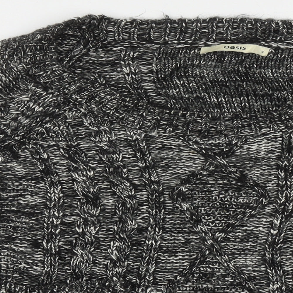 Womens UK Size S Oasis Black Pullover Jumper
