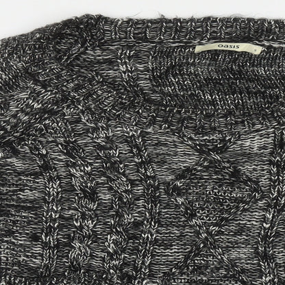 Womens UK Size S Oasis Black Pullover Jumper