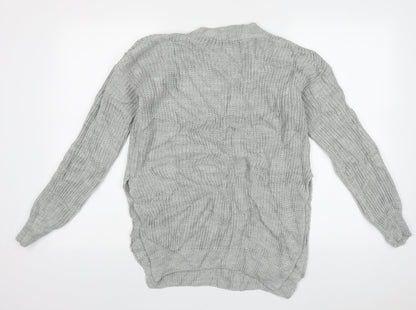 Womens UK Size M PRETTYLITTLETHING Grey Pullover Jumper