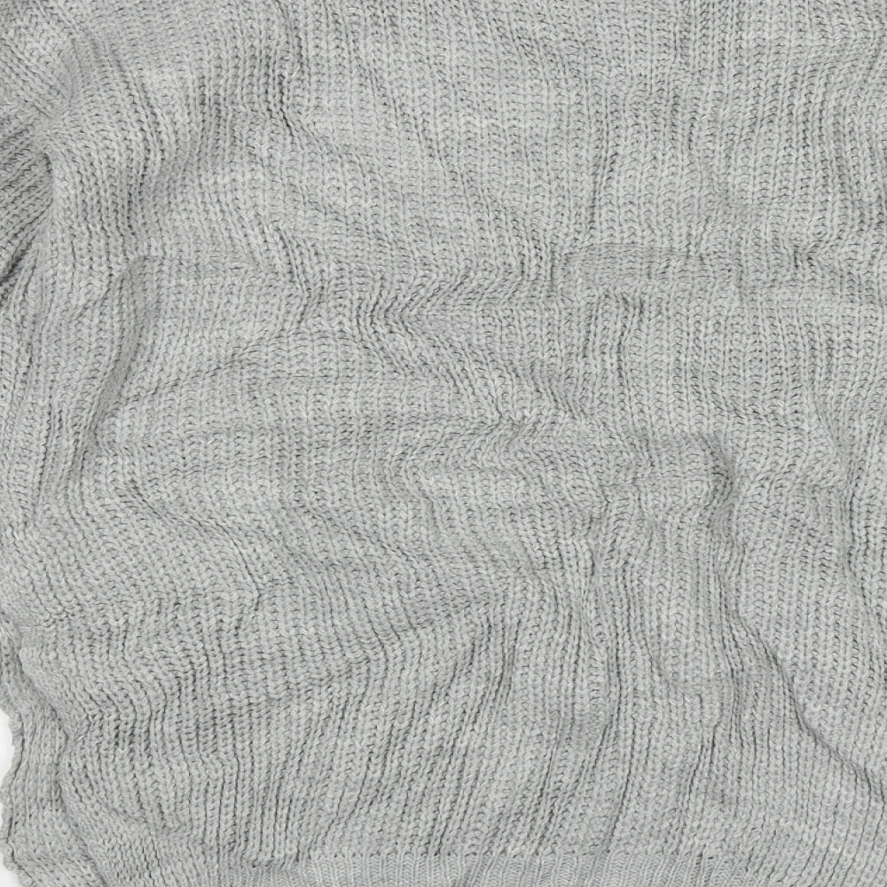 Womens UK Size M PRETTYLITTLETHING Grey Pullover Jumper