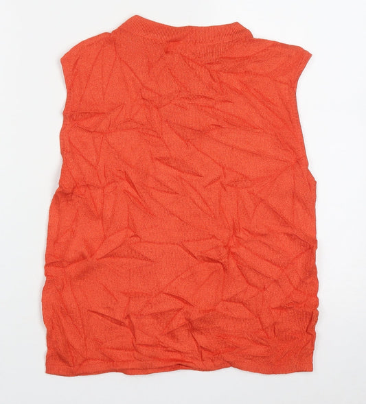 Womens UK Size M Off Shoot Orange Vest Jumper