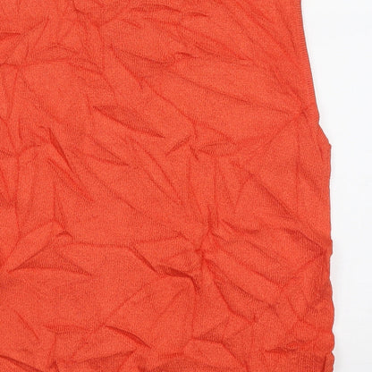 Womens UK Size M Off Shoot Orange Vest Jumper