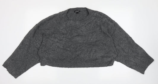 Womens UK Size 10 Topshop Grey Pullover Jumper
